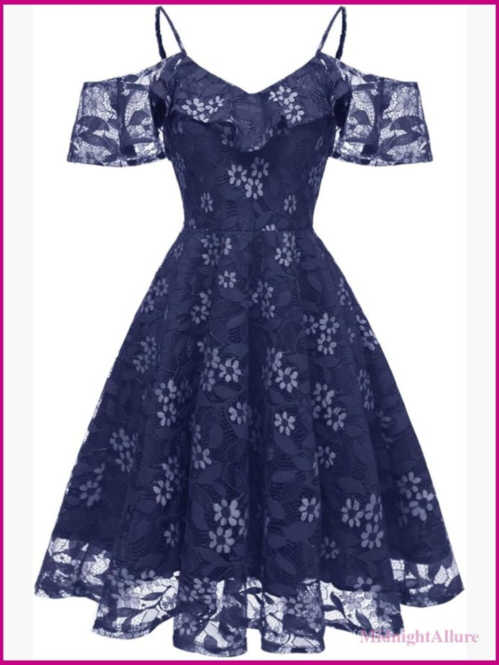 Women's Lace A-Line Cocktail Party Prom Dress